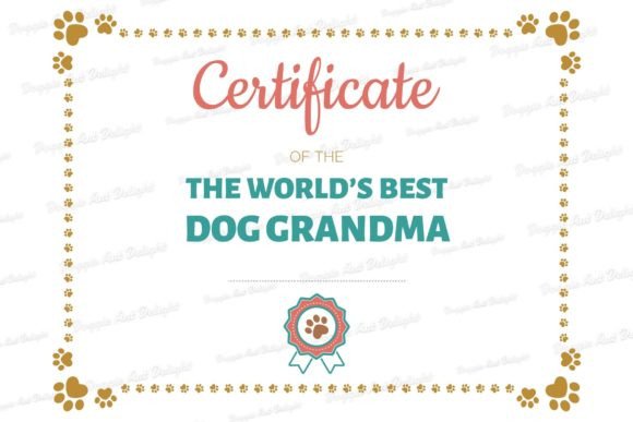 Best Dog Grandma Printable Certificate: A Designer's Review