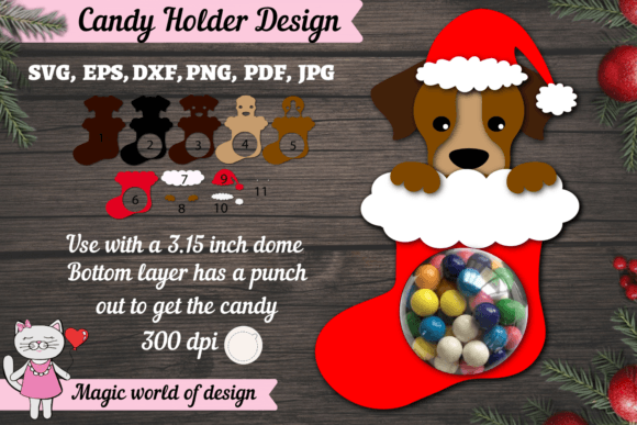 Dog in a Christmas Sock Candy Dome Svg – A Designer's Review