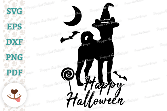 Halloween Dog Basenji in Witch Hat: Design Review