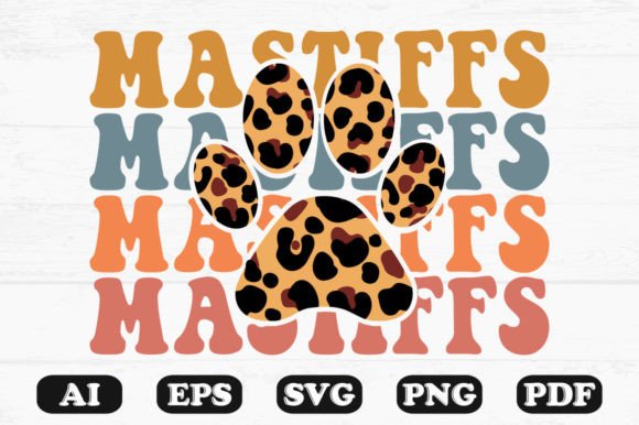 Mastiffs Dog Leopard Paw Retro Wavy Svg Review