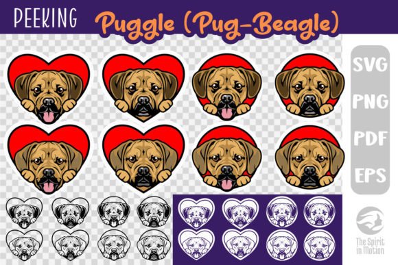 Peeking Puggle Keychain Clipart, SVG: A Designer’s Review