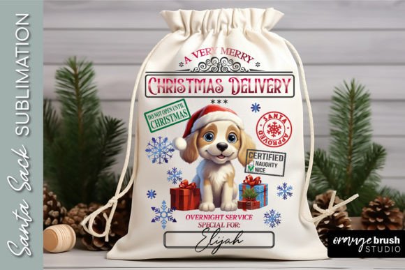 Santa Sack Sublimation Cute Dog Design Review