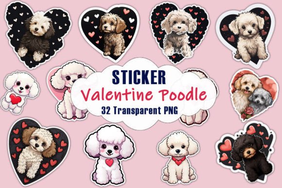 Valentine Poodle Dog Stickers: A Designer's Review